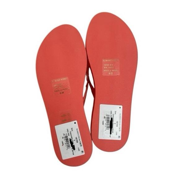 Tory Burch Kira Coral Crush Flip Flops Sandals Size 6M - Picture 8 of 8